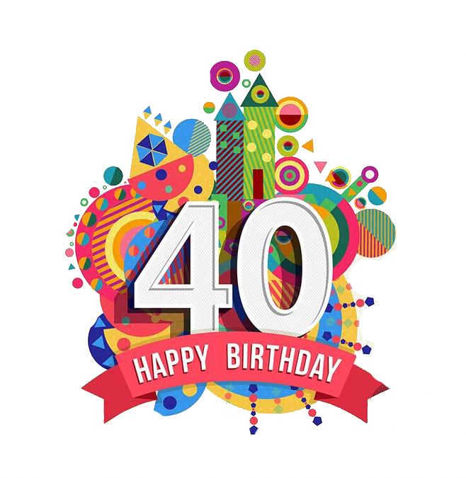 Clip Free Download 40th Anniversary Clipart - Feliz Cumpleaños 42 Años (658x675), Png Download