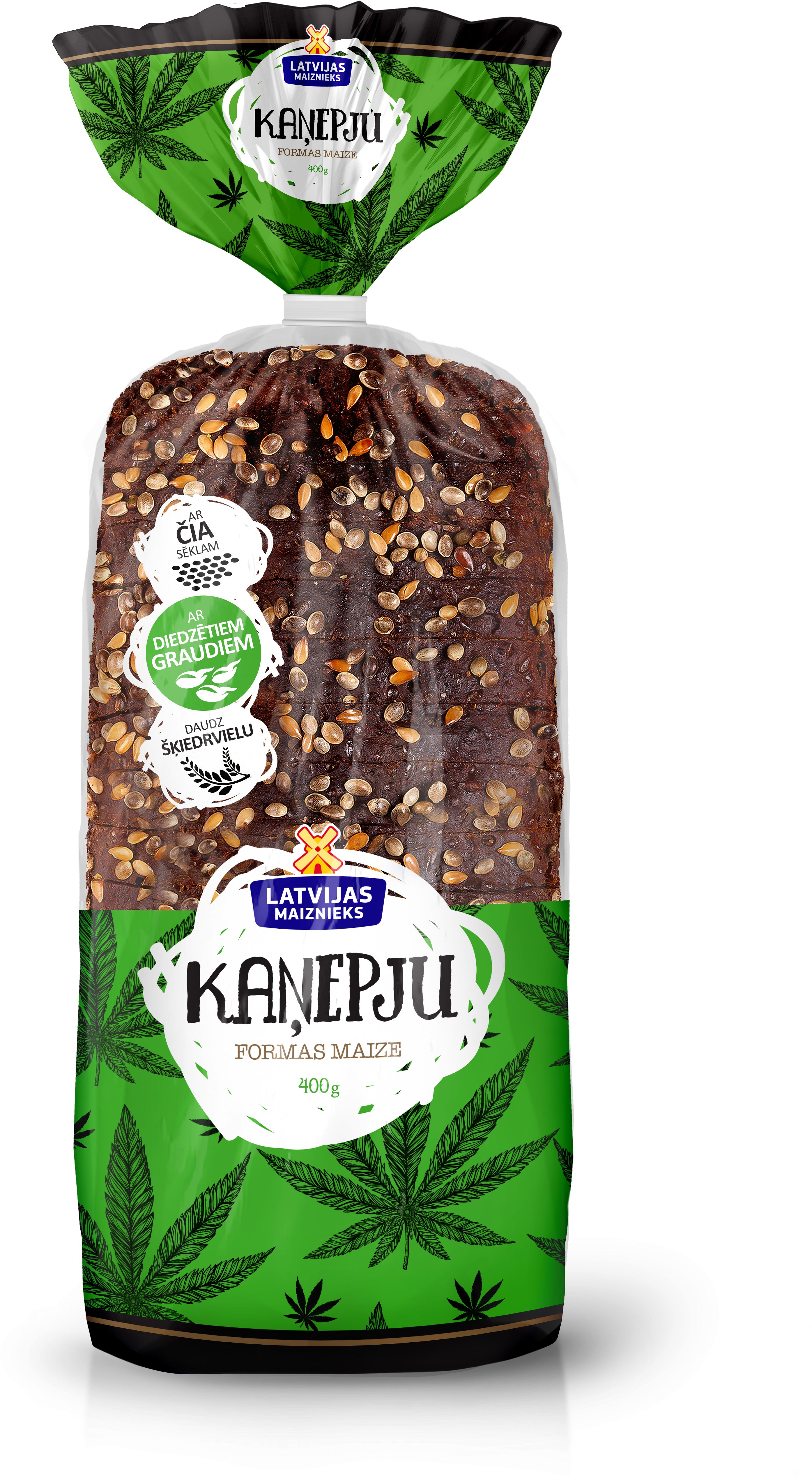 Canabis Seed Bread - Bread (3543x5601), Png Download