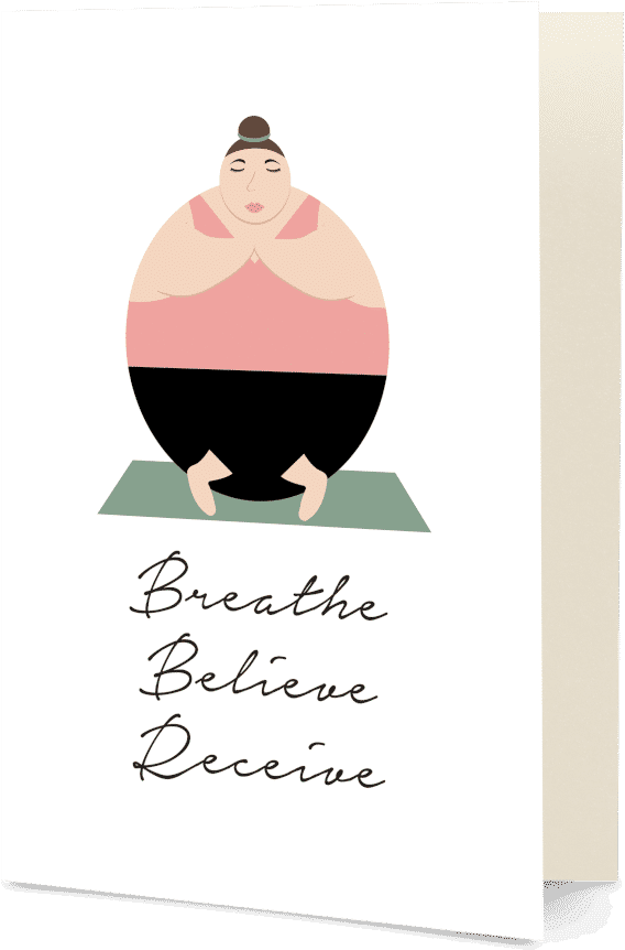 Dailyobjects Breathe Believe Receive A5 Greeting Card - Yoga Agenda 2017 Yoga 2" Par Juniqe (900x900), Png Download