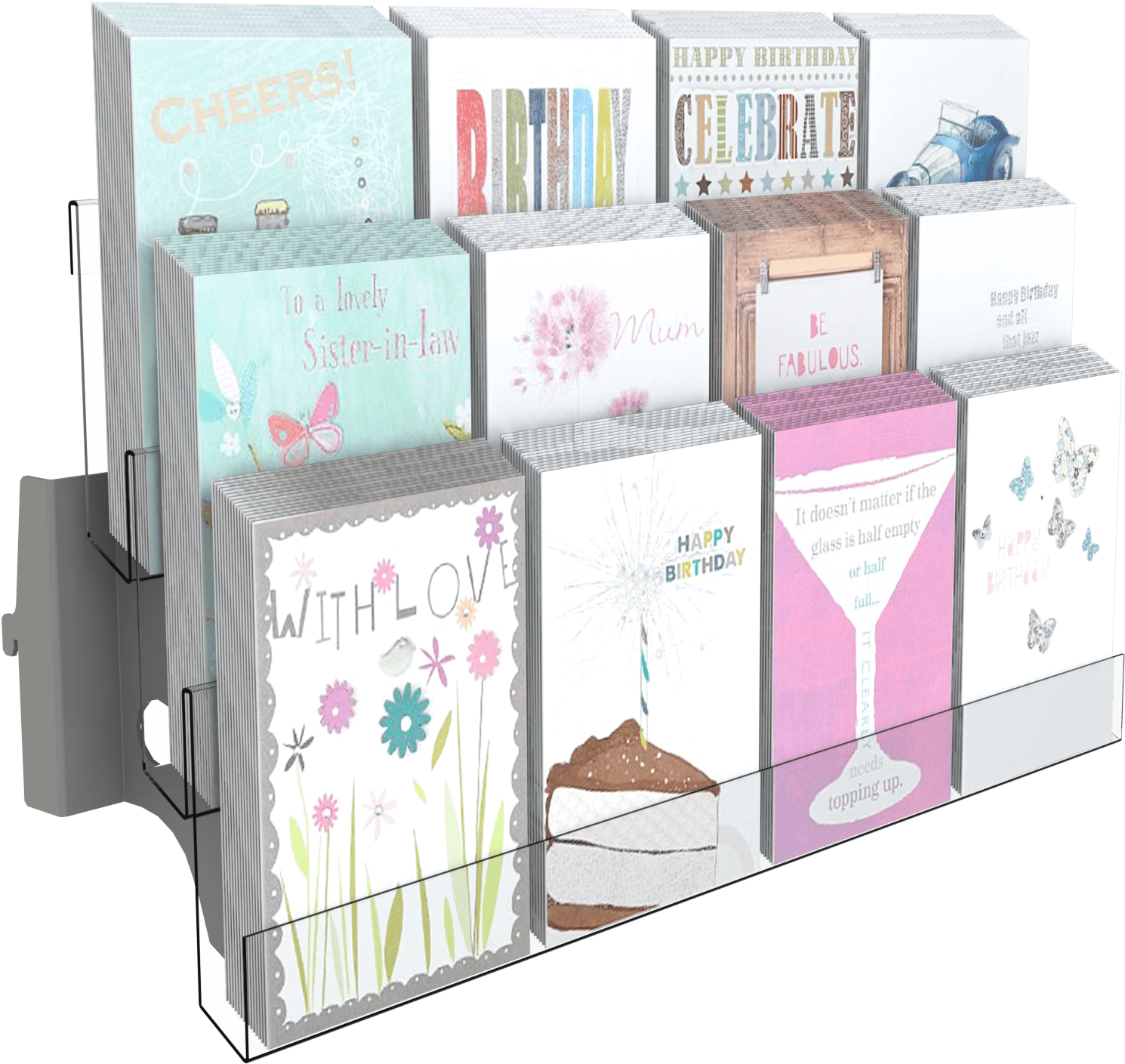 3 Tier Greetings Card Shelf - Adjustable Shelving (2100x2800), Png Download