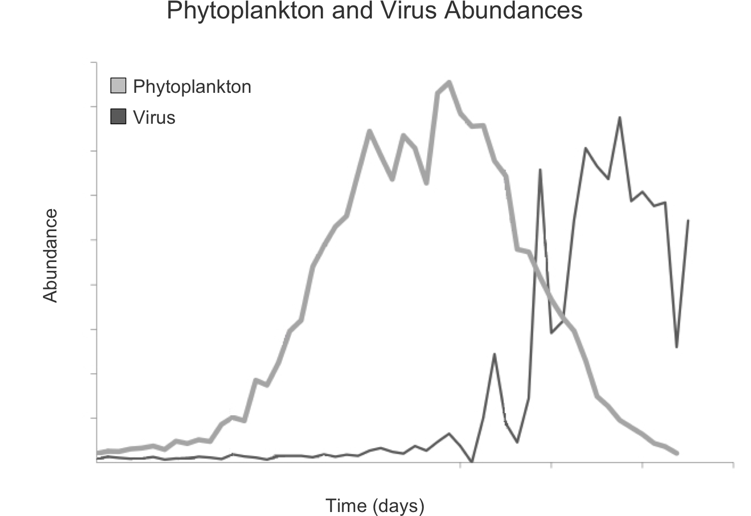 Phytoplankton And Virus Abundance - Diagram (1503x1064), Png Download
