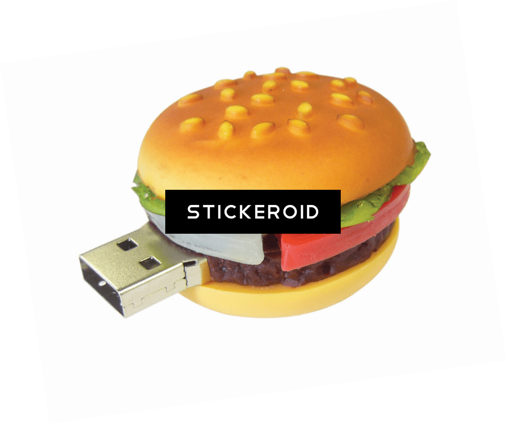 Hamburger Usb Stick - Fast Food (1038x869), Png Download