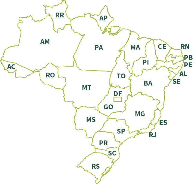 Representantes - Mapa Do Brasil (641x613), Png Download