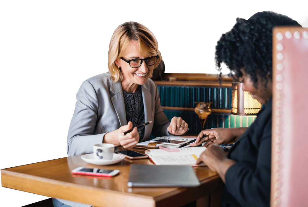 Two Female Professionals In A Business Meeting - Job (1000x667), Png Download