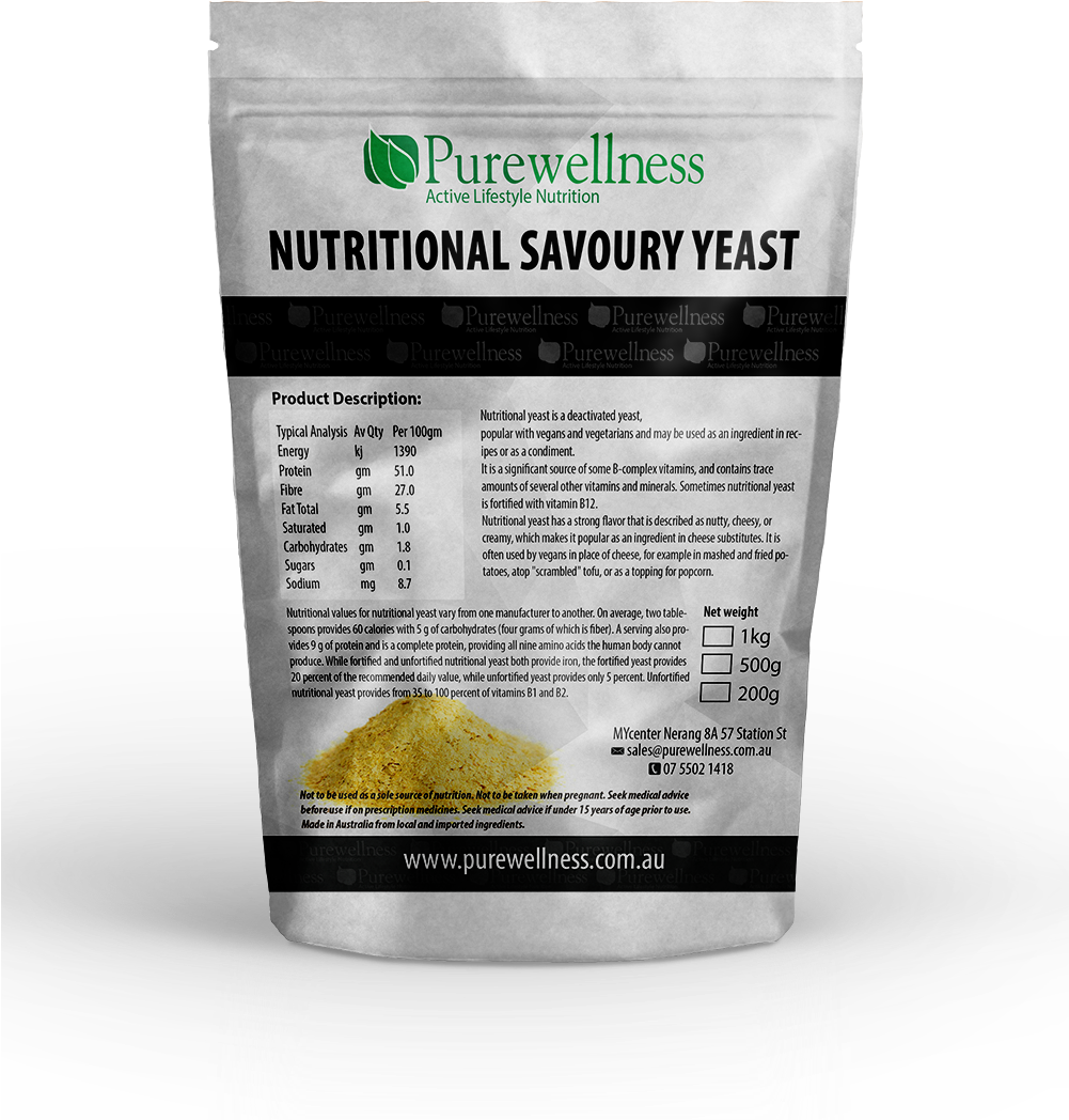 Purewellness Nutritional Yeast Flakes 500g (1000x1188), Png Download