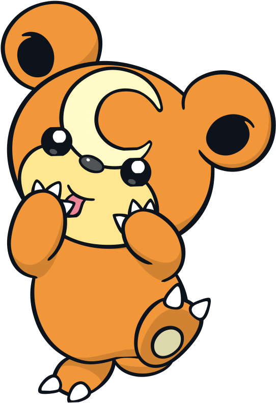 Teddiursa Global Link Artwork - Teddiursa Pokemon (559x800), Png Download