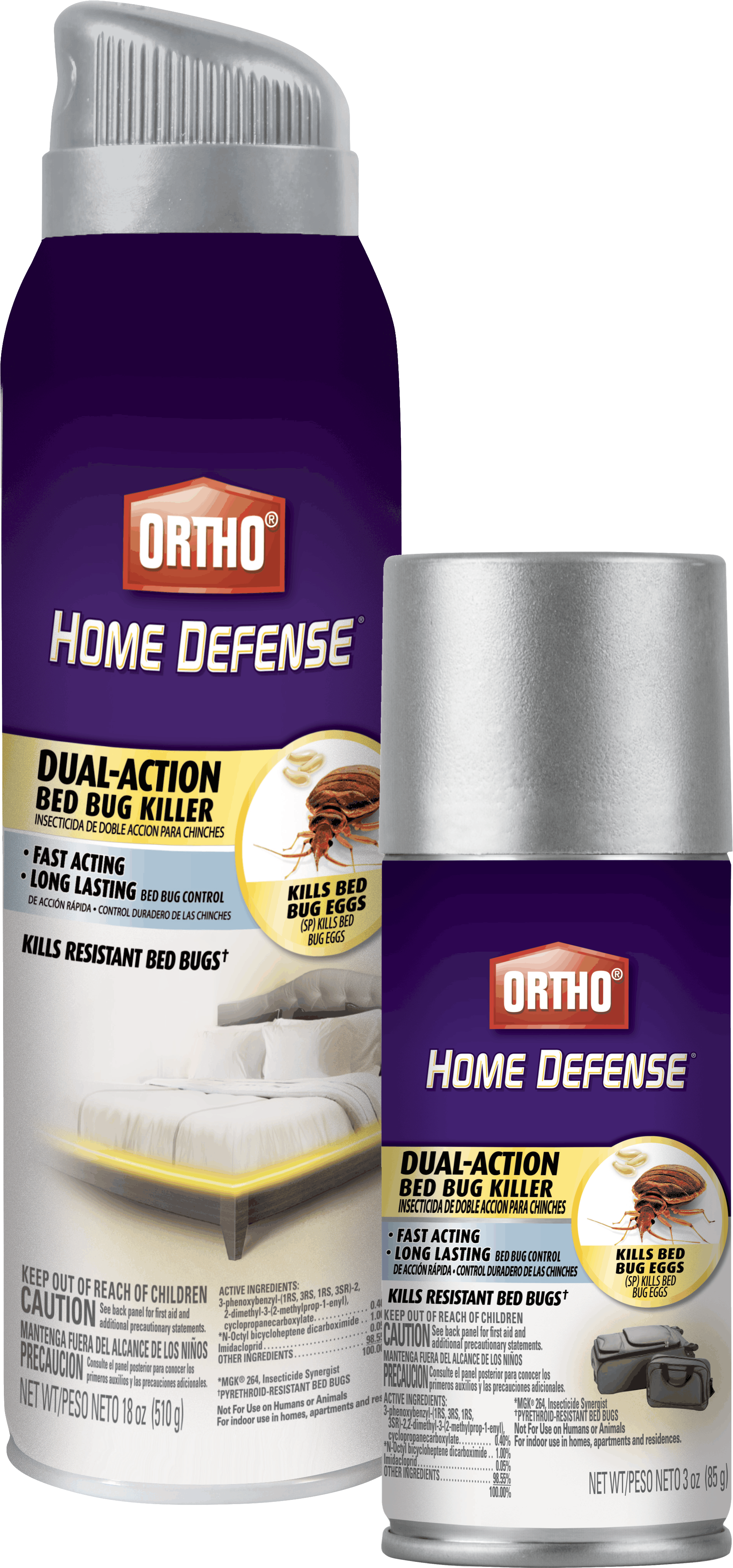 Prevnext - Ortho Home Defense Dual-action Bed Bug Killer Aerosol (1993x4173), Png Download