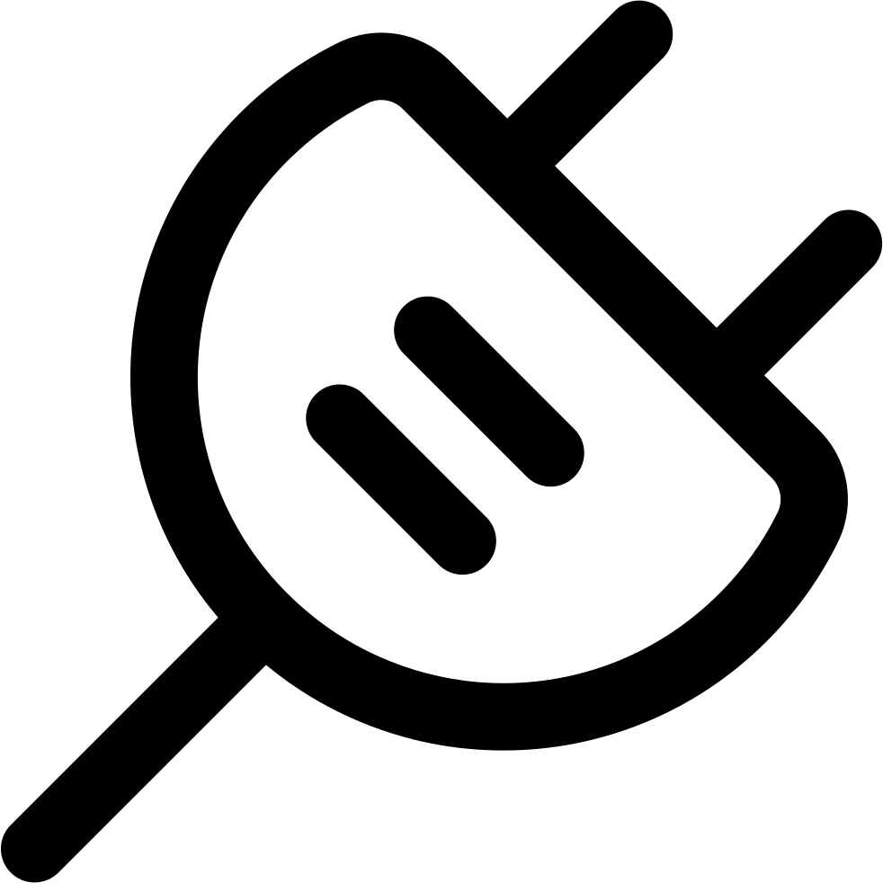 Plug Electrical Connector Outline Comments - Vector Electric Plug Png (982x982), Png Download