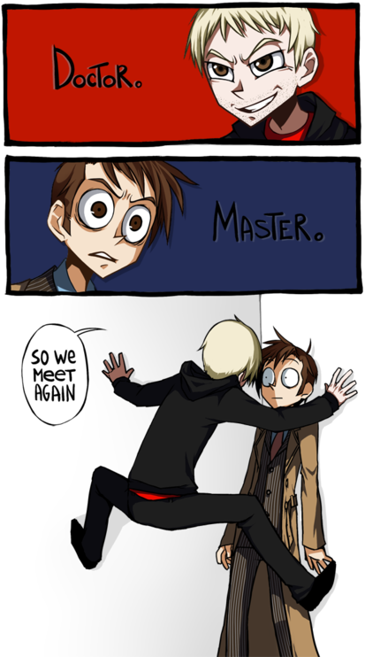 Who Else Wants A Animated Series That Looks Like This - Doctor Who Master X Doctor (429x750), Png Download