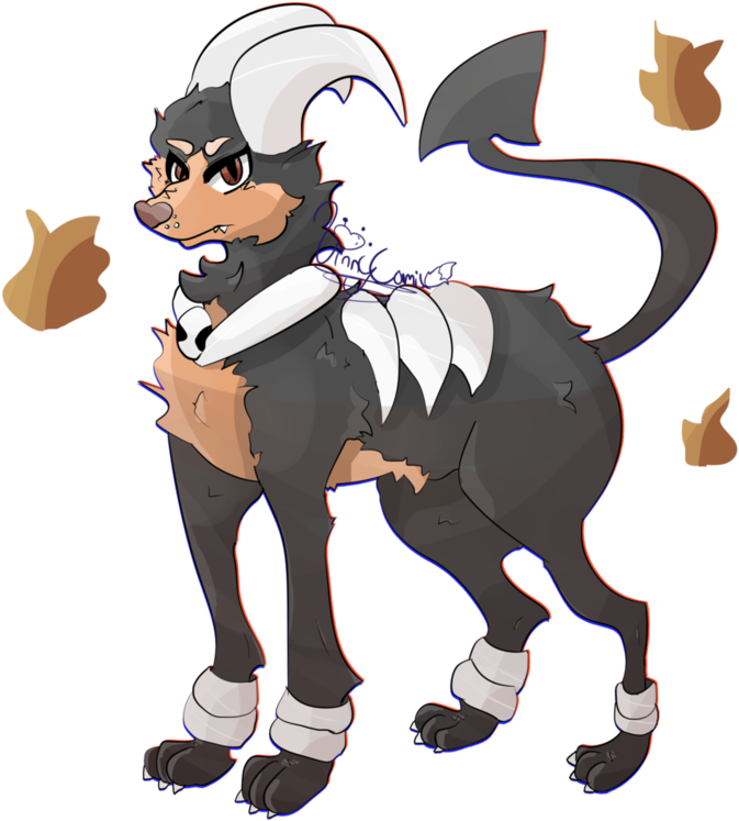 Vinny Houndoom Fanart - Art (802x997), Png Download