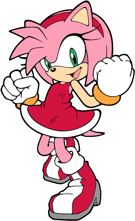 Sonic The Hedgehog Clipart Red - Amy The Hedgehog (450x717), Png Download