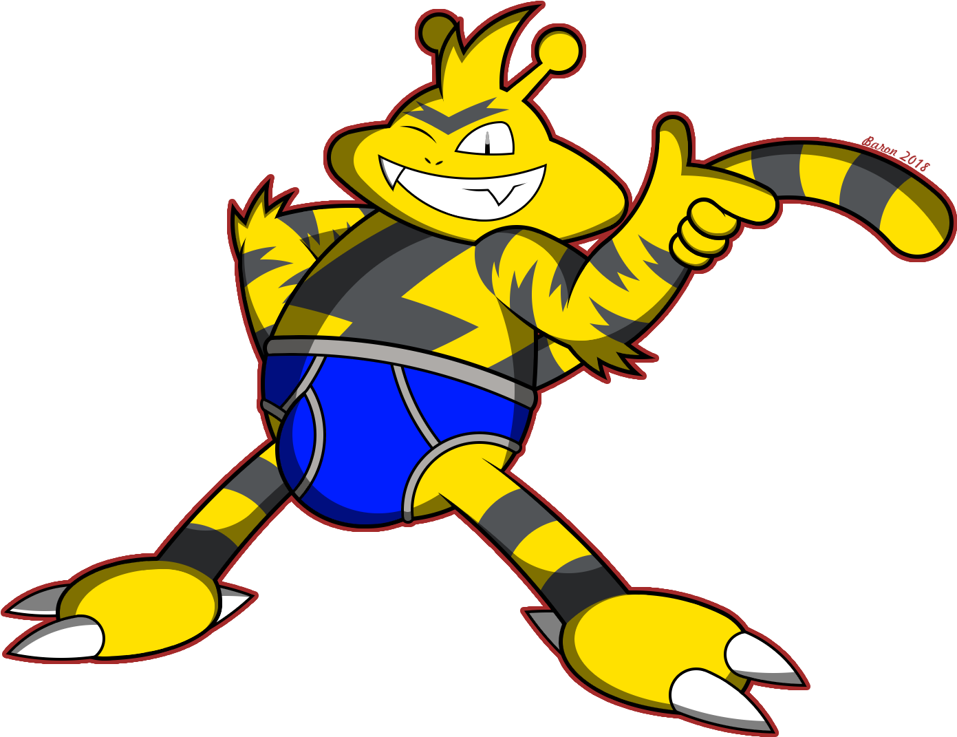 Underwear Model Electabuzz (1500x1200), Png Download
