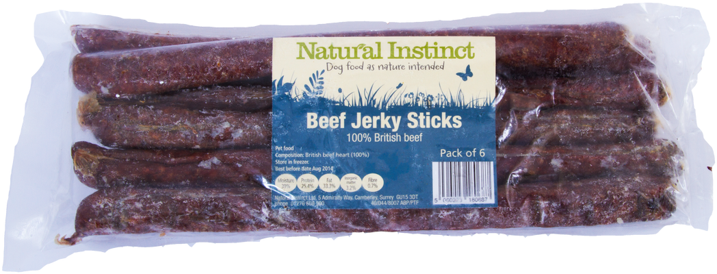Natural Instincts Beef Jerky Sticks Raw Dog Treats (1280x853), Png Download