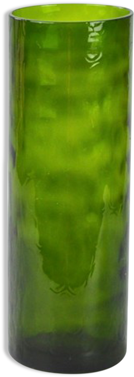 Swedish Elmo 1960's Bottle-green Glass Vase (1457x1457), Png Download