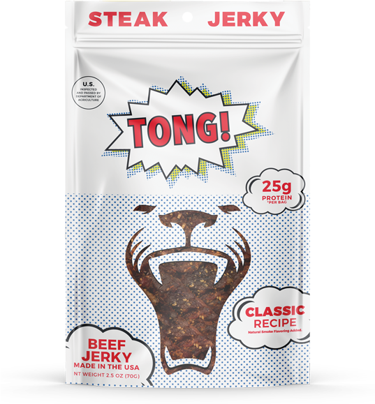 Tong Classic Recipe Steak Jerky (536x600), Png Download