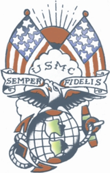 Tinsley Transfers Temporary Military Tattoos, Usmc (600x600), Png Download