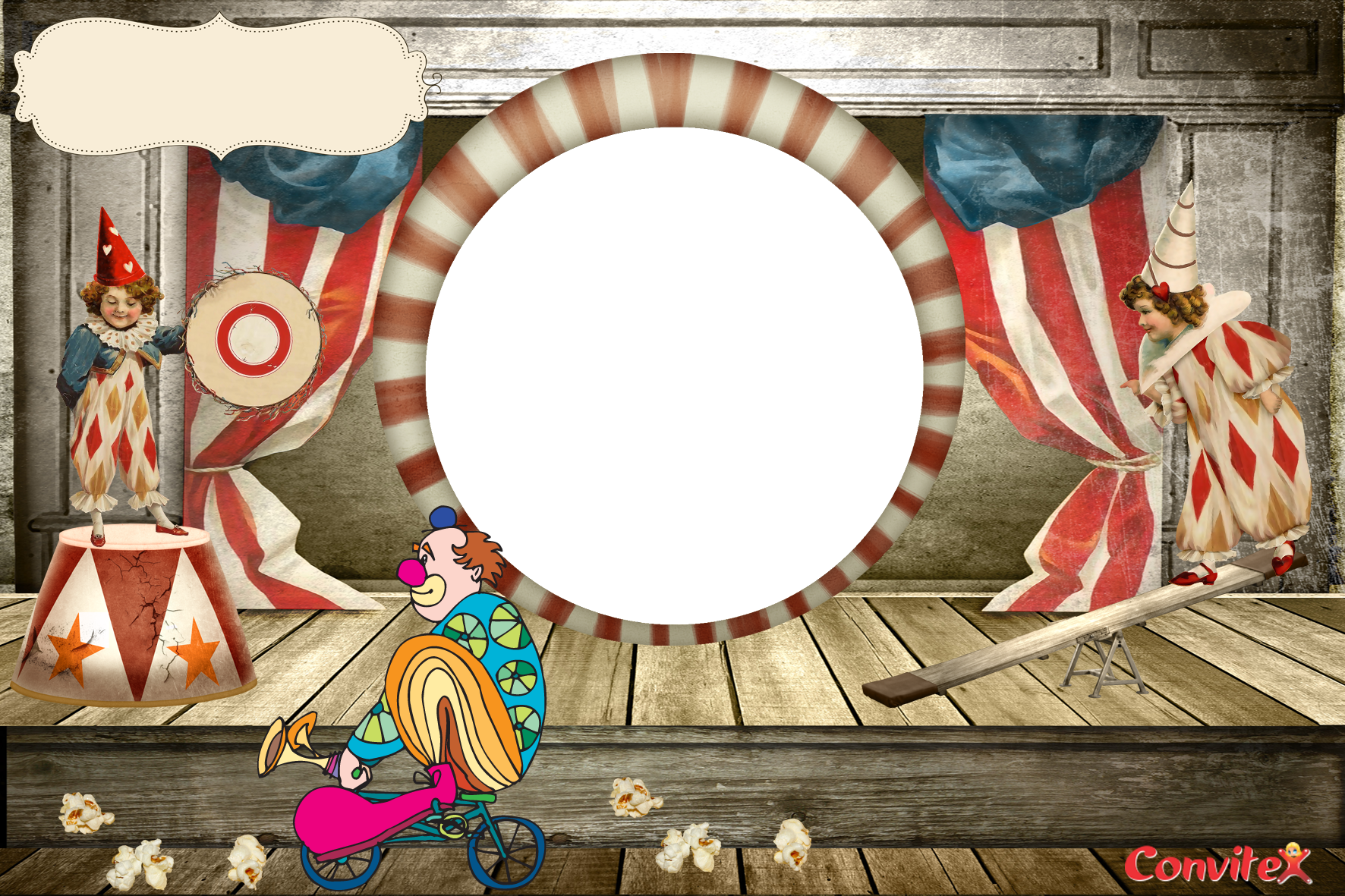 Esta Entrada Foi Postada Em 07/03/2012, Em Circo, Convites (1772x1181), Png Download