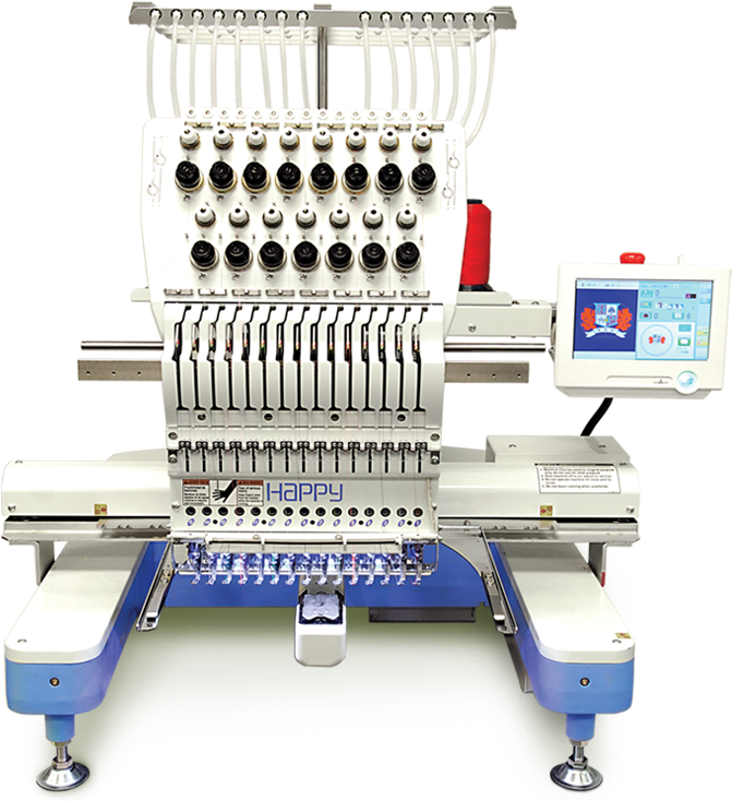 Happy Hcd2 1501 15 Needle Embroidery Machine (746x785), Png Download