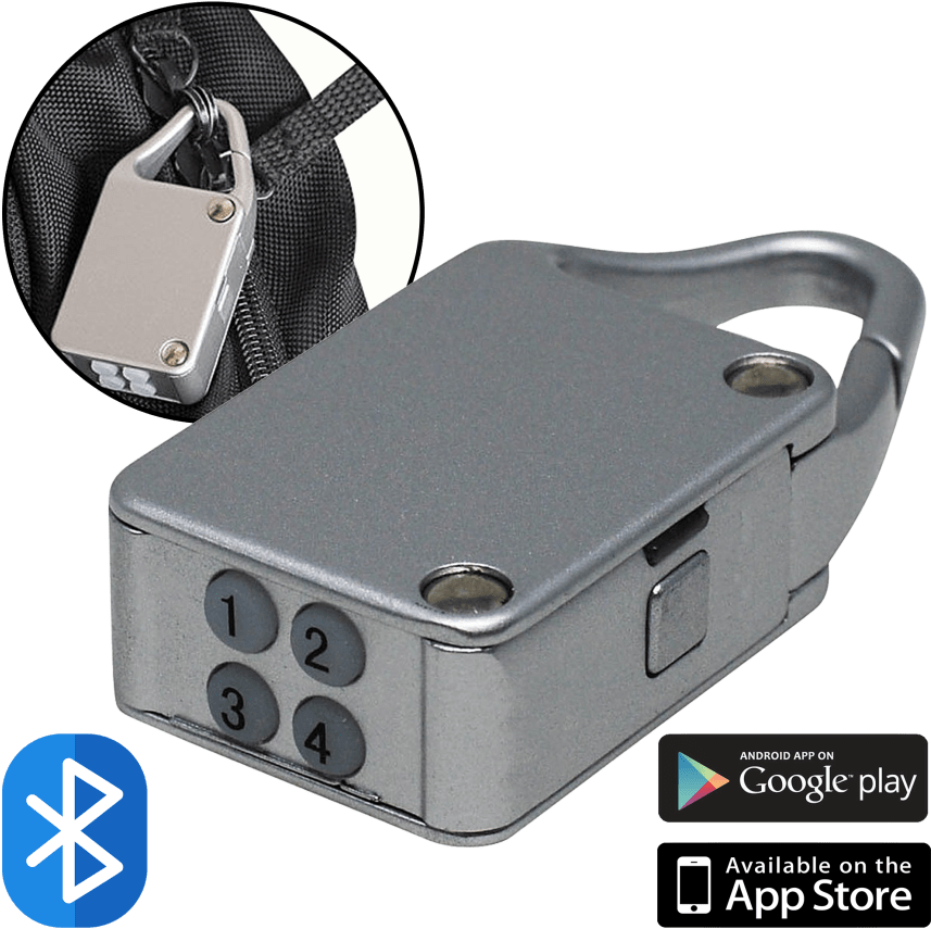 Smart Bluetooth Pushbutton Luggage Padlock By Ivomax (864x864), Png Download