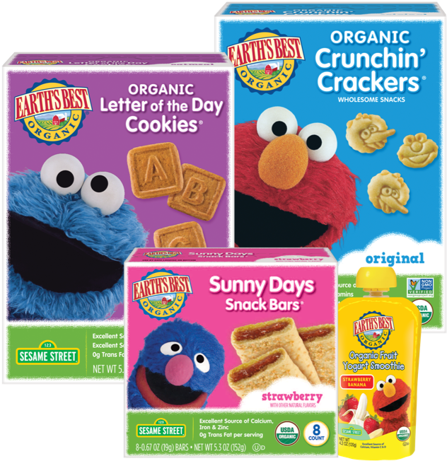 Organic Cookies Sesame Street (647x662), Png Download