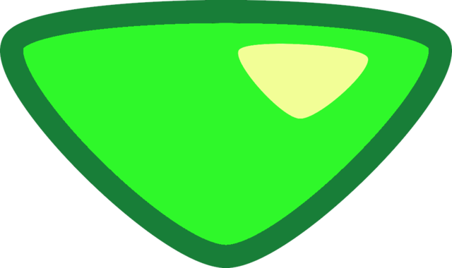 Peridot Gem Standard - Gema De Peridot De Steven Universe (640x380), Png Download