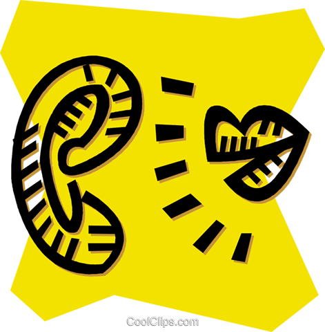 Talking Mouth And A Human Ear - Mouth Talking To Ear (471x480), Png Download