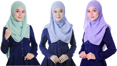 Three Green Hijabs Have Been Produced To Date And Soon - Malaysian School Uniform Hijab (527x284), Png Download