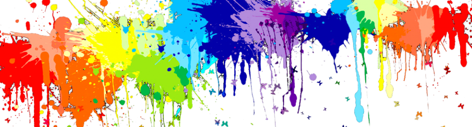 Introducing Colour To A Black And White Mind - Paint Splatters (960x260), Png Download