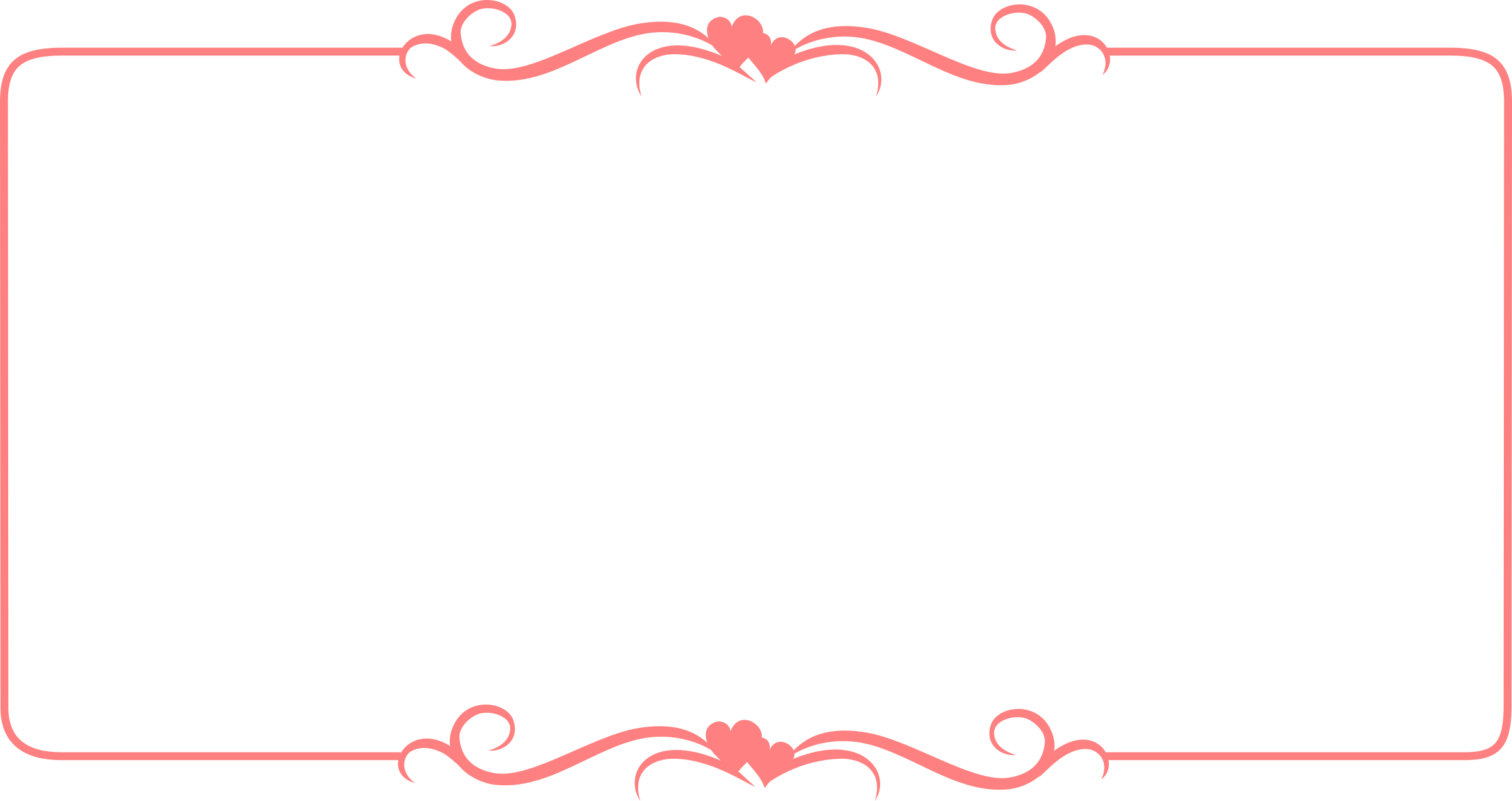Of Marriage Best Templates - Hearts Border (2400x1271), Png Download