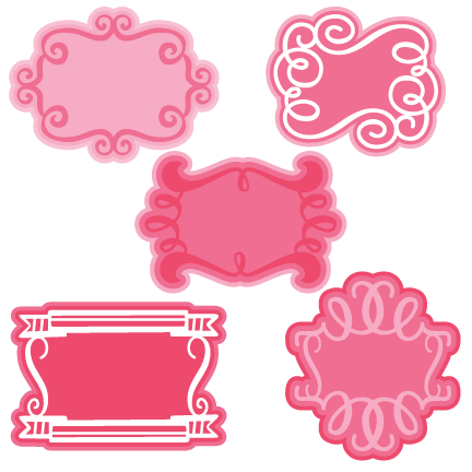 Fancy Frames Svg Cutting Files Frame Svg Cuts Cute - Png Cute Pink Frames (432x432), Png Download