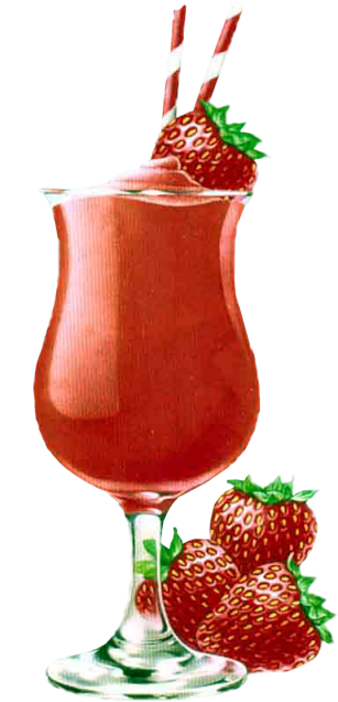 Mis Laminas Para Decoupage - Strawberry Juice Clip Art (307x636), Png Download