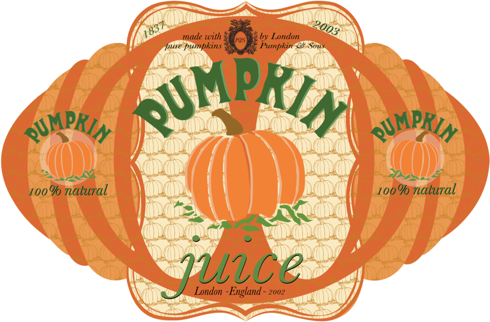 Pumpkin Juice Label By Credechica4 On Deviantart Png - Suco De Abobora Harry Potter (1024x704), Png Download