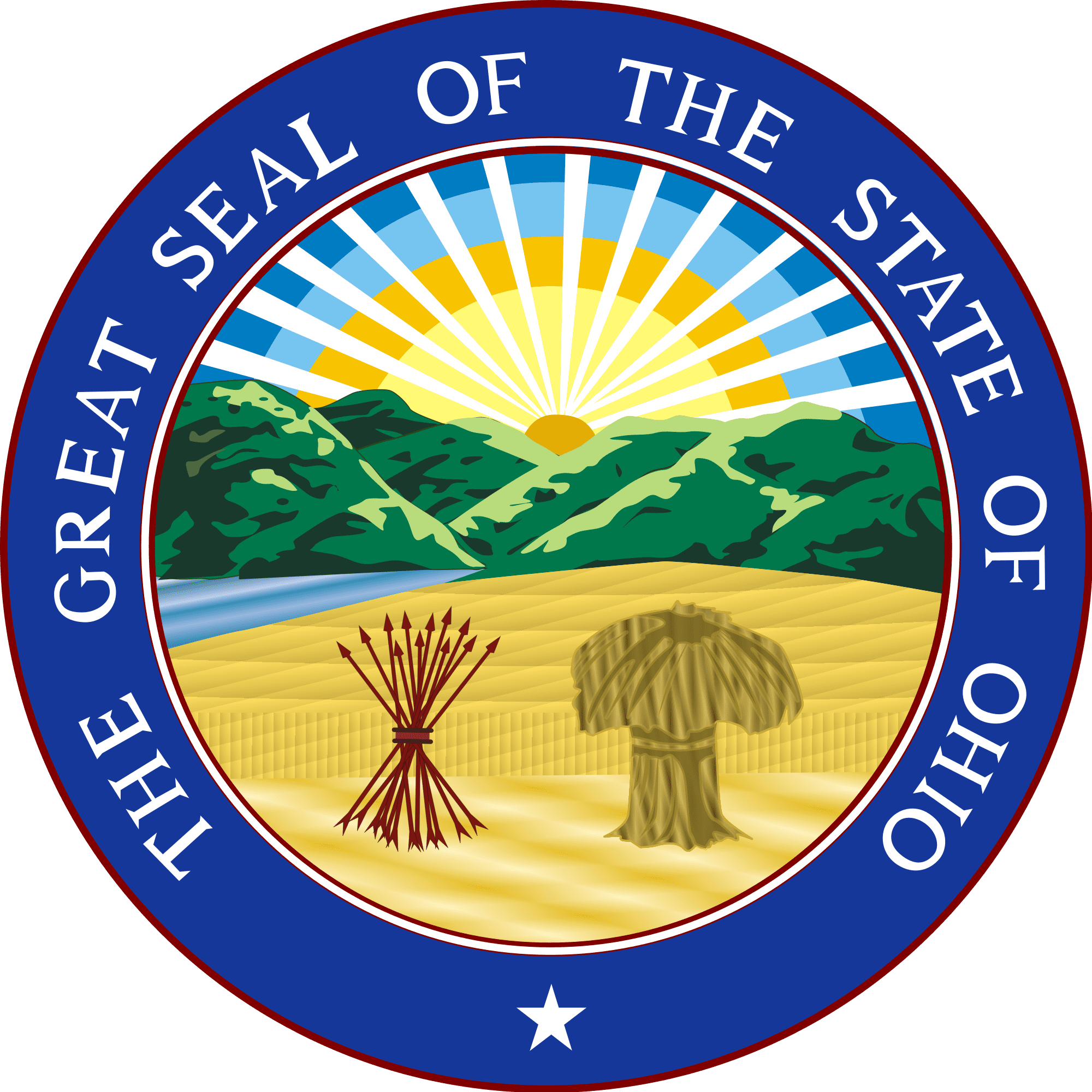 Ohio State Seal Png - Ohio Seal (1000x1000), Png Download