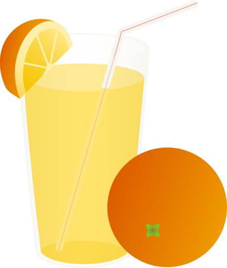 Glass Of Orange Juice Png Clipart - Orange Juice Clipart Png (466x550), Png Download