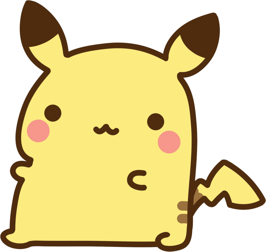 Not Mine Pikachu Chibi Fabulous Cute Kute Tiny Sticker - Cute Pikachu Chibi (886x839), Png Download