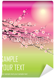 Branch Of Cherry Blossom Sakura Tree Wall Mural • Pixers® - Cherry Blossom (400x400), Png Download