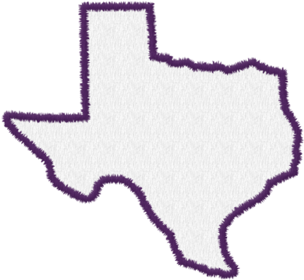 Texas With Black Background (500x500), Png Download