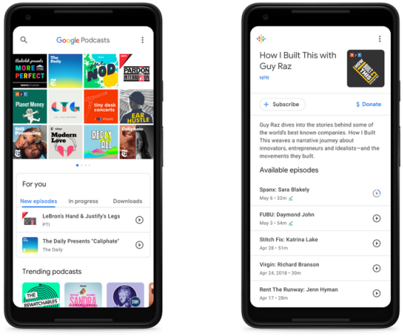 Google Podcasts Features Google Assistant Support, - Google Podcasts (800x507), Png Download