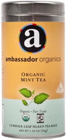 Ambassador Organics Organic Mint Tea - Mint.com (369x500), Png Download