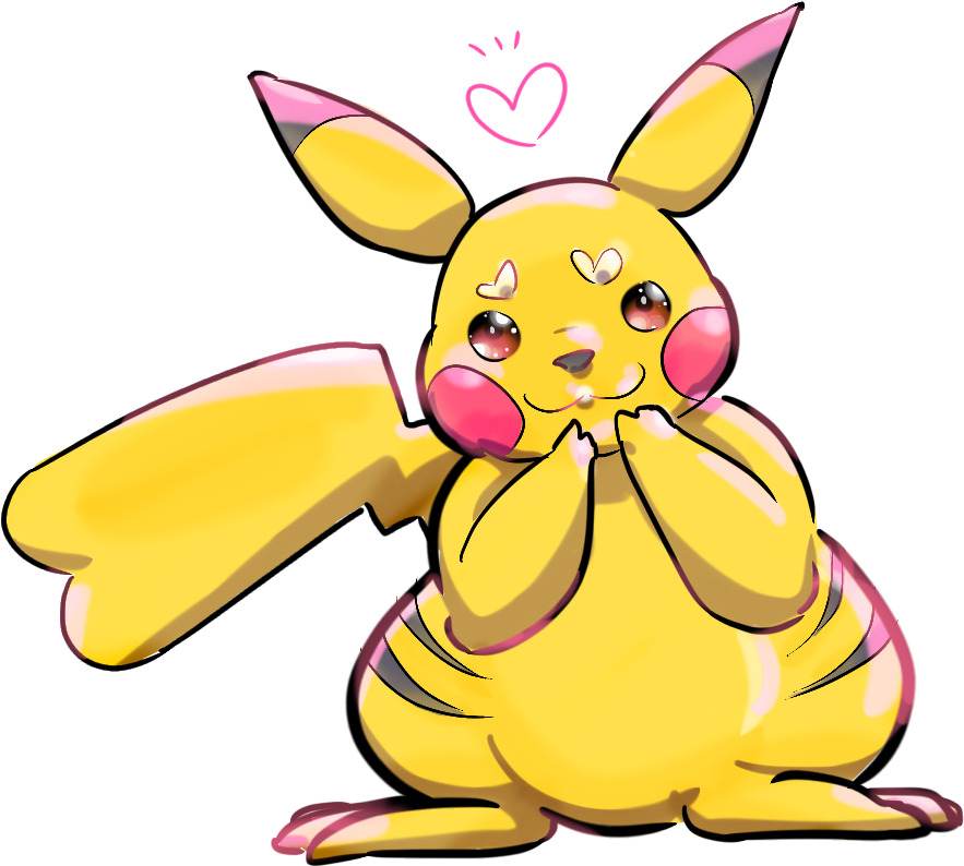 A Cute Pikachu Peeks Up At The Viewer Curiously - Cartoon (959x867), Png Download