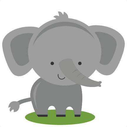 Vector Royalty Free Library Elephant Cute Clipart - Elephant Free Svg (432x432), Png Download