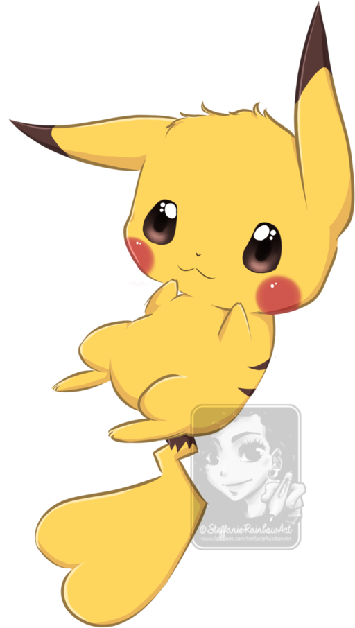Pikachu Clipart Cute Rainbow - Clip Art (752x1063), Png Download