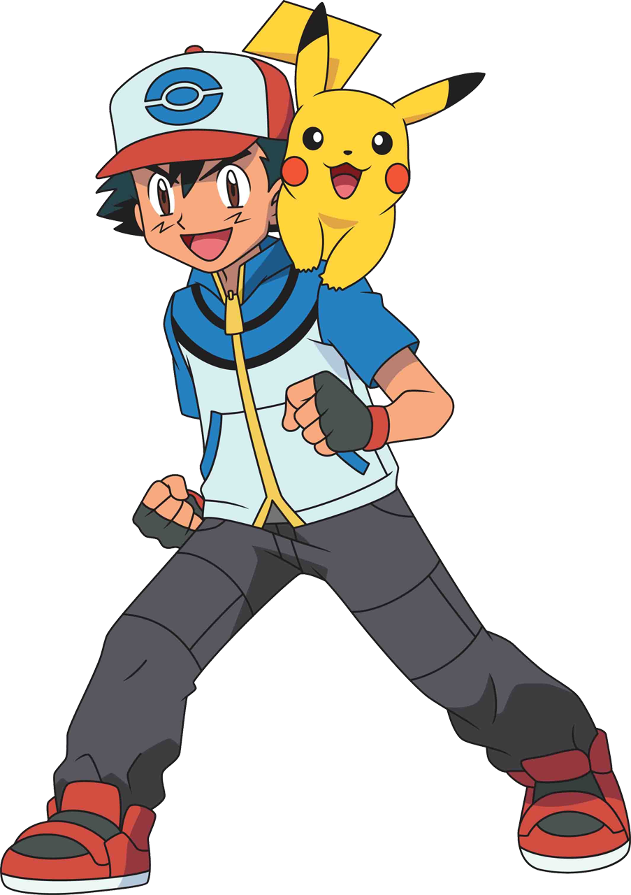 Cute Pikachu Clipart - Ash Ketchum (903x1280), Png Download