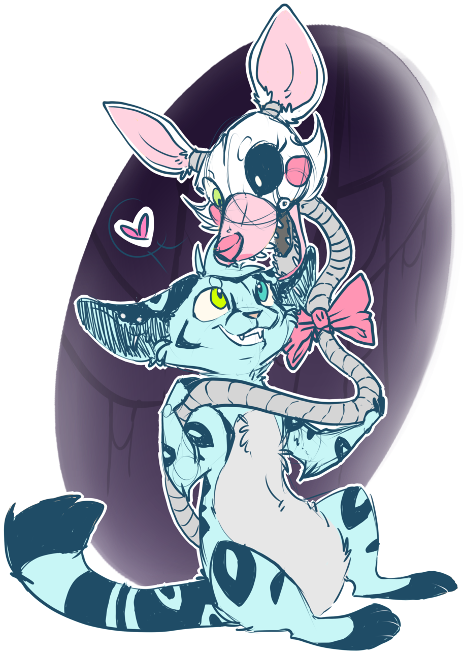 Drawn Adorable Mangle Fnaf - Fnaf Mangle Drawing Cute (1024x1365), Png Download