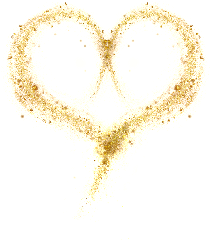 This Graphics Is Golden Love Transparent Decorative - Heart (1024x1024), Png Download