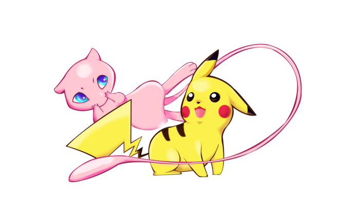 And Mew By Madeye On Deviantart - Pokemon Mew And Pikachu (900x636), Png Download