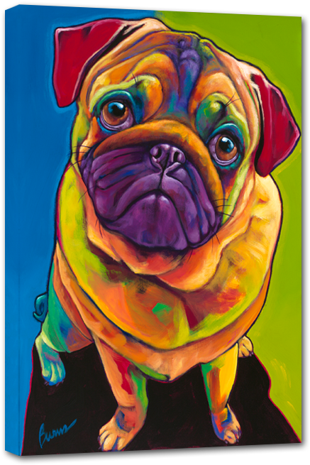 Drawings - Animal Art Pug (445x670), Png Download