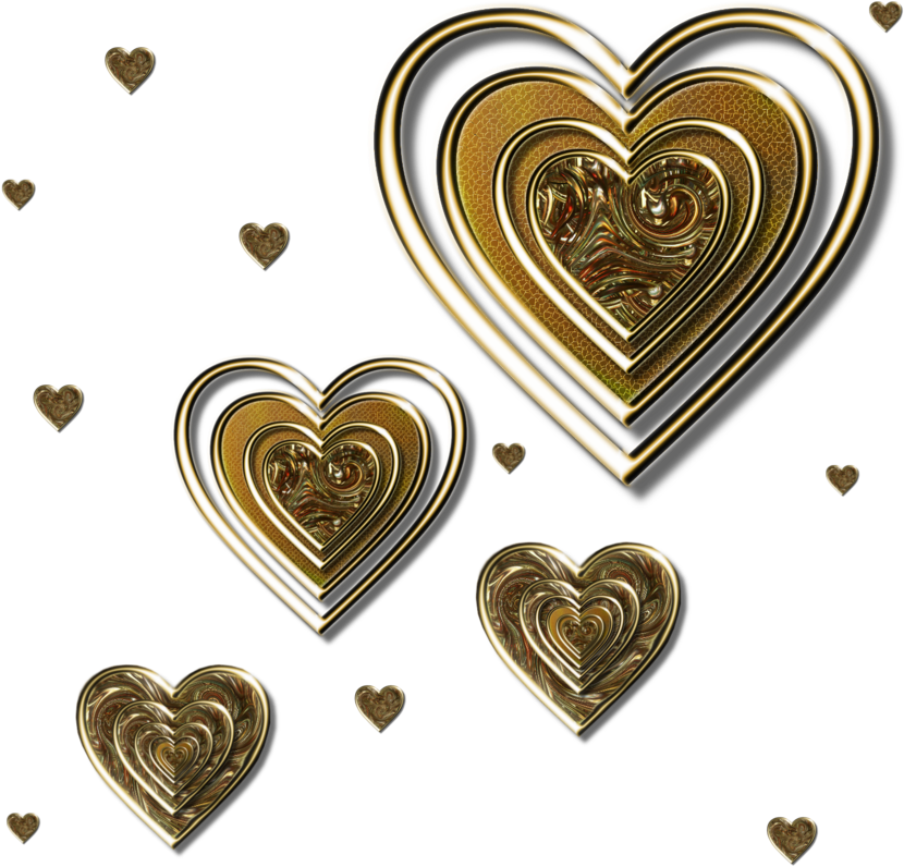 Pin Elsie Perreault On Hearts Pinterest Golden Heart - Heart (914x874), Png Download