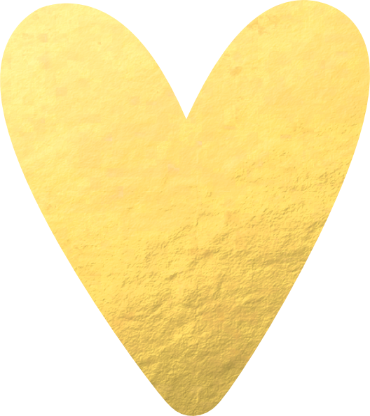 Heart, Png Gold Foil - Gold Foil Heart Png (528x595), Png Download