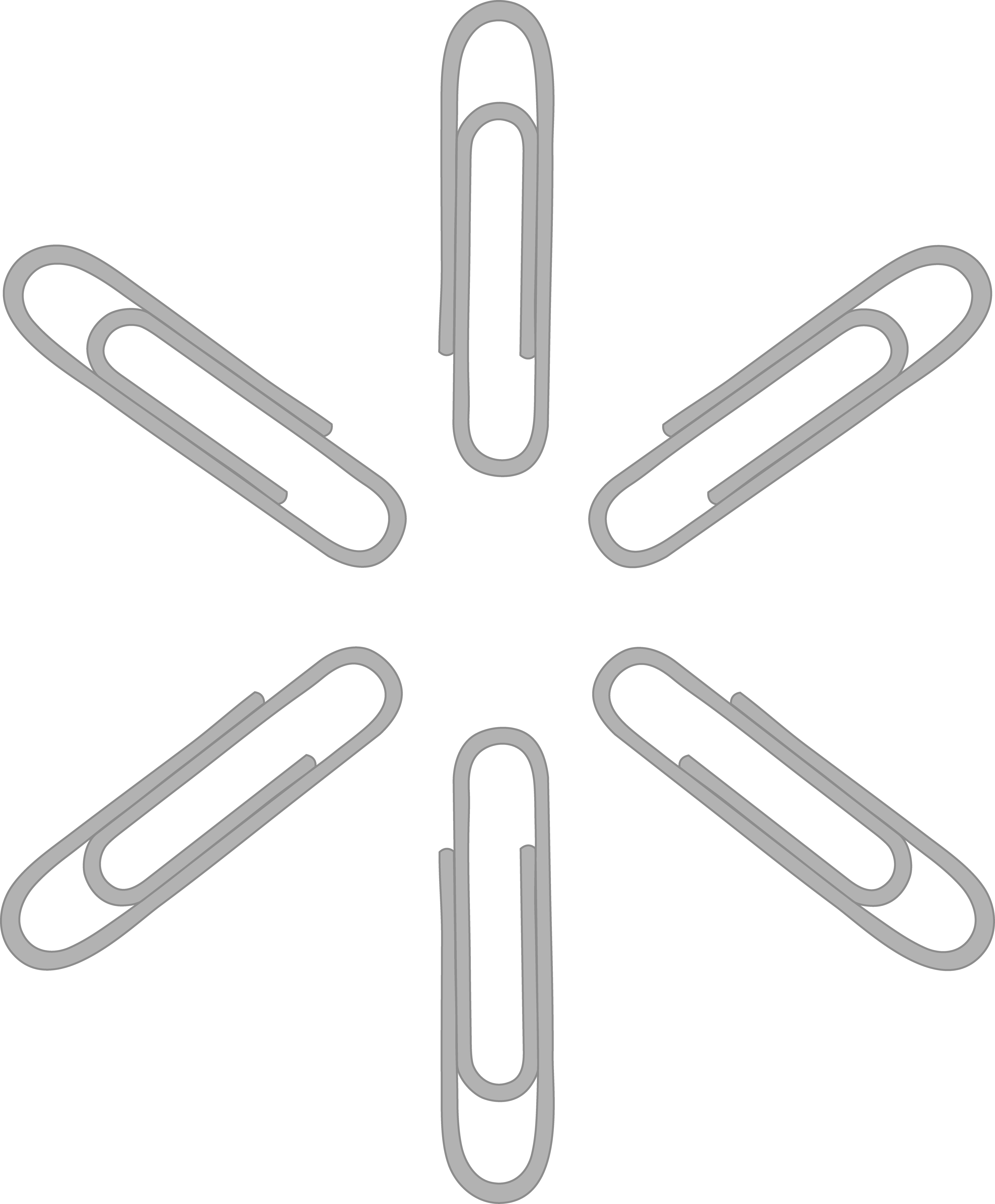 Paperclip Clipart Paper Clip - Paper Clip Free Transparent (3720x4500), Png Download
